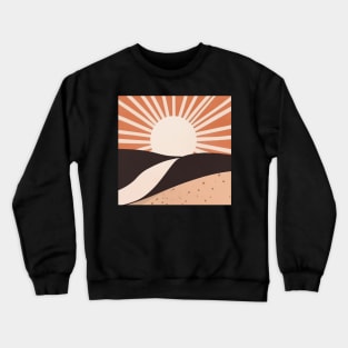 Vintage sunset in desert aesthetic Crewneck Sweatshirt